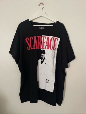 Scarface Black Graphic Tee with Red Logo